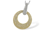 Allison Kaufman Yellow Diamond Necklace in 14K Two-Tone Gold, 1.90 ctw