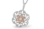 Allison Kaufman Diamond Necklace in 14K Rose & White Gold, 0.25 ctw (N8281)