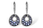 Allison Kaufman Sapphire & Diamond Earrings in 14K White Gold, 1.70 ctw