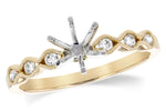 Allison Kaufman Diamond Engagement Ring Semi-Mount in 14K Yellow Gold, 0.15 ctw (L7799)