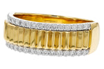Allison Kaufman Diamond Wedding Band in 14K Yellow & White Gold, 0.33 ctw, alternate view