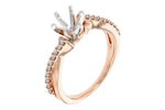 Allison Kaufman Diamond Engagement Ring Semi-Mount in 14K Rose Gold, 0.24 ctw (L7866), alternate view