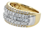 Allison Kaufman Diamond Wedding Band in 14K Yellow & White Gold, 1.50 ctw, alternate view