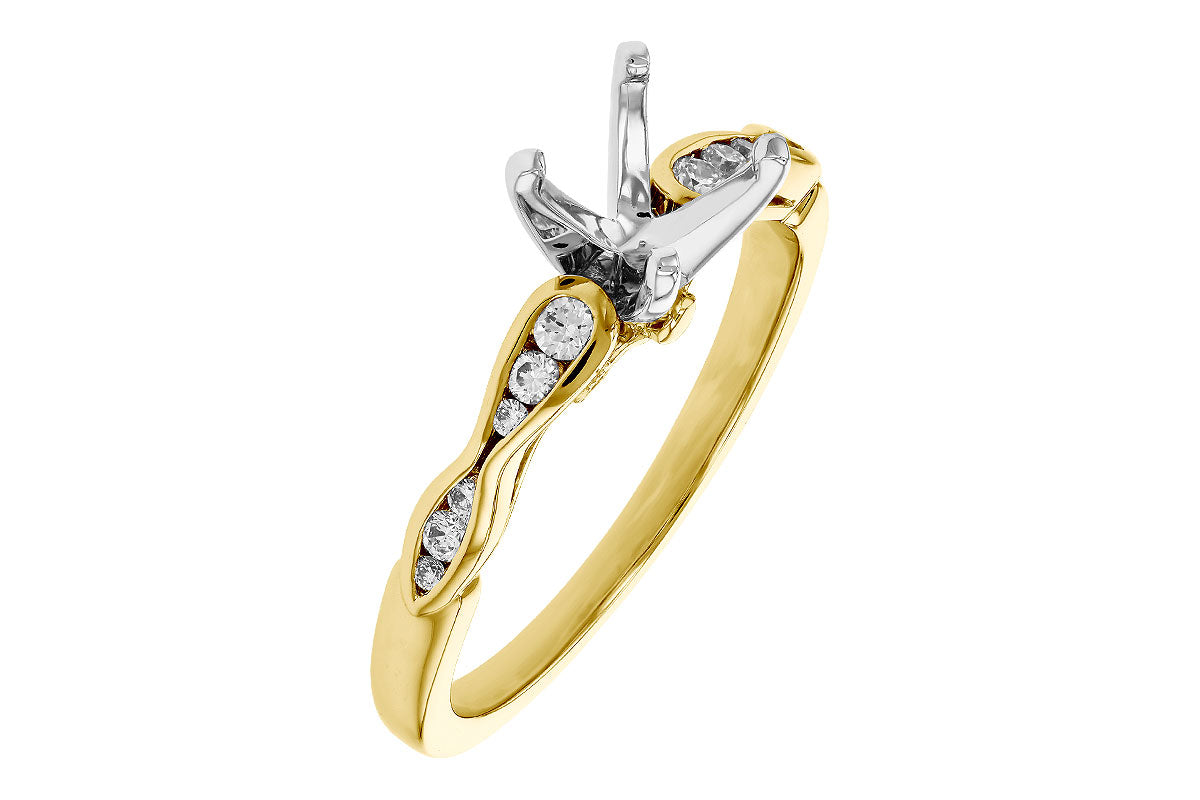 Allison Kaufman Diamond Engagement Ring Semi-Mount in 14K Yellow Gold, 0.14 ctw (L7714), alternate view