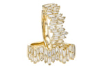Allison Kaufman Baguette Diamond Earrings in 14K Yellow Gold, 0.70 ctw, alternate view