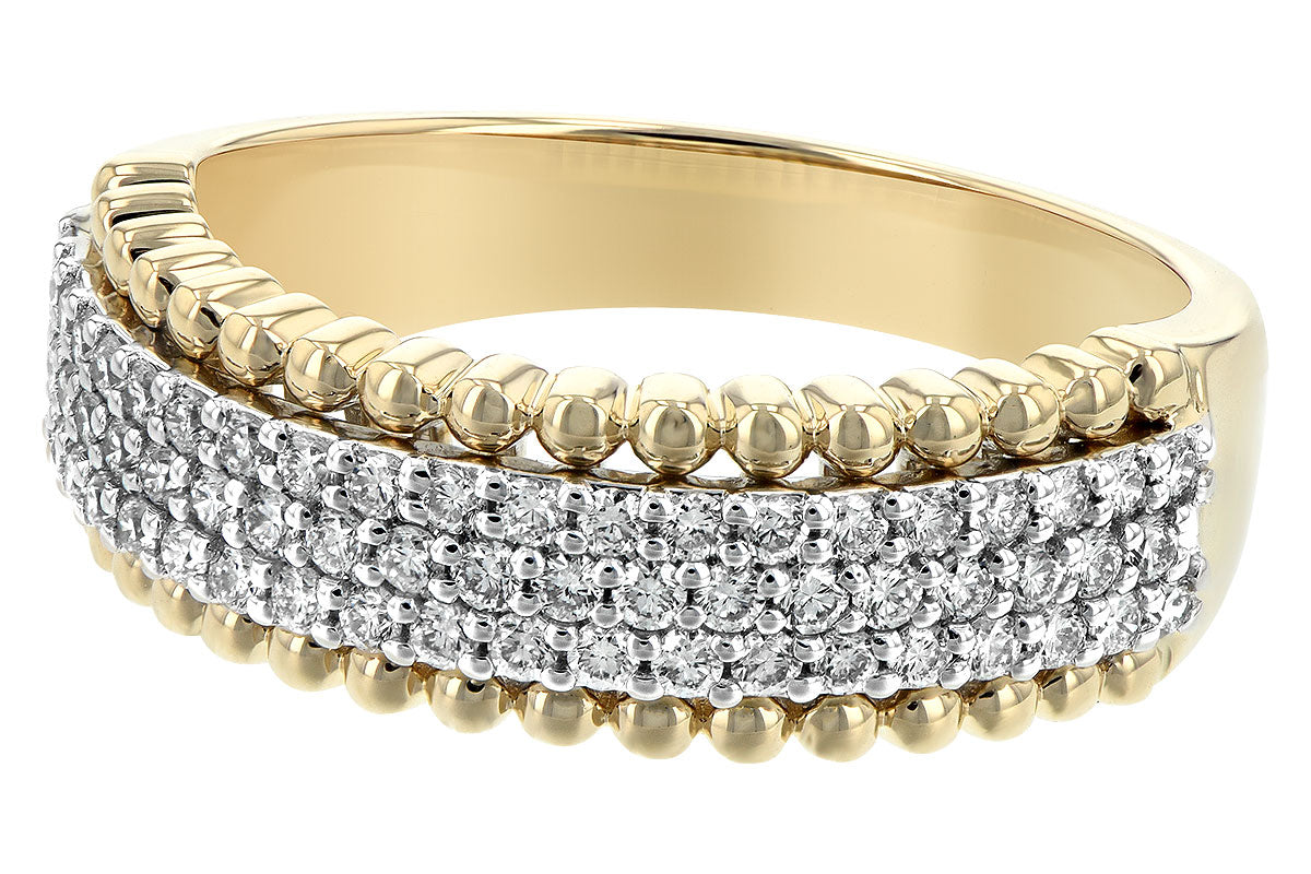 Allison Kaufman Diamond Wedding Band in 14K Yellow & White Gold, 0.50 ctw (W2204), alternate view