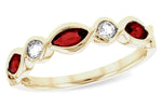 Allison Kaufman Garnet & Diamond Ring in 14K Yellow Gold, 0.64 ctw