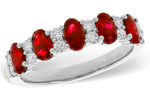 Allison Kaufman Ruby & Diamond Wedding Band in 14K White Gold, 1.80 ctw