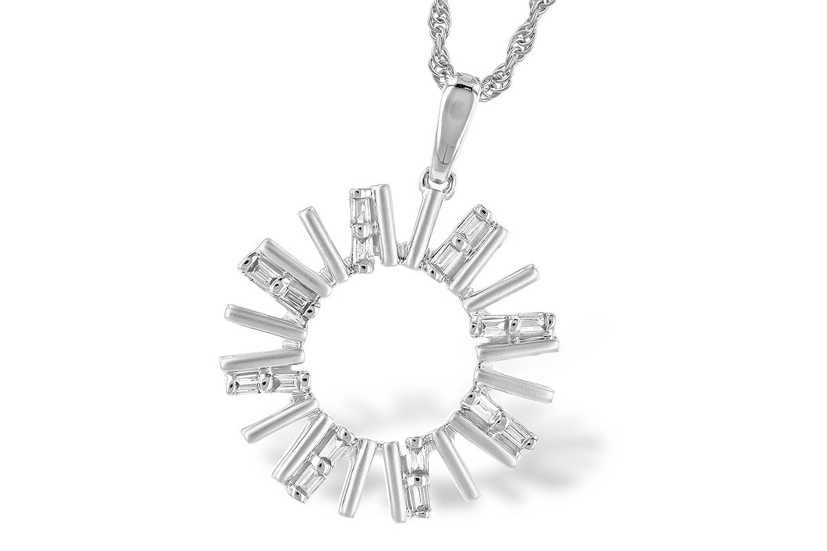 Allison Kaufman Diamond Necklace in 14K White Gold, 0.14 ctw (N8271)