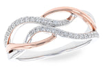 Allison Kaufman Diamond Ring in 14K Rose & White Gold, 0.20 ctw (D5911)