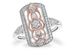 Allison Kaufman Diamond Ring in 14K Rose & White Gold, 0.31 ctw