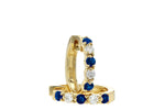 Allison Kaufman Sapphire & Diamond Earrings in 14K Yellow Gold, 0.52 ctw, alternate view