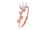 Allison Kaufman Engagement Ring Semi-Mount in 14K Rose Gold (L7908), alternate view