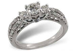 Allison Kaufman Diamond Ring in 14K White Gold, 0.90 ctw