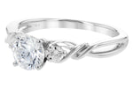 Allison Kaufman Diamond Engagement Ring Semi-Mount in 14K White Gold, 0.14 ctw, alternate view