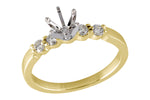 Allison Kaufman Diamond Engagement Ring Semi-Mount in 14K Yellow Gold, 0.20 ctw (LR125-20)