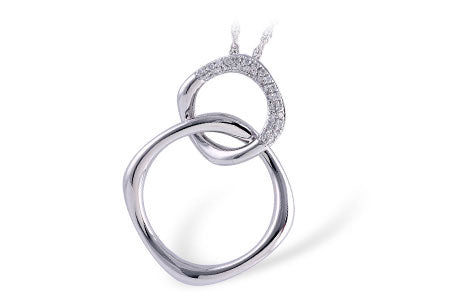 Allison Kaufman Diamond Necklace in 14K White Gold, 0.14 ctw (N7413)