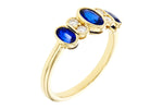 Allison Kaufman Sapphire & Diamond Ring in 14K Yellow Gold, 1.33 ctw, alternate view
