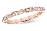 Allison Kaufman Diamond Wedding Band in 14K Rose Gold, 0.13 ctw (W2401)