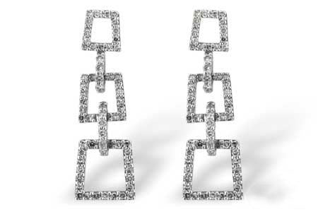 Allison Kaufman Diamond Earrings in 14K White Gold, 0.64 ctw