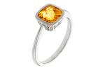 Allison Kaufman Citrine Ring in 14K White Gold, 1.25 ctw, alternate view