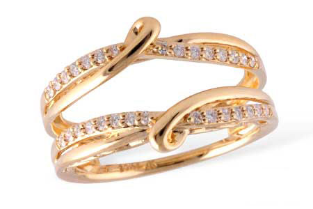 Allison Kaufman Diamond Ring Guard in 14K Yellow Gold, 0.23 ctw (W2063)