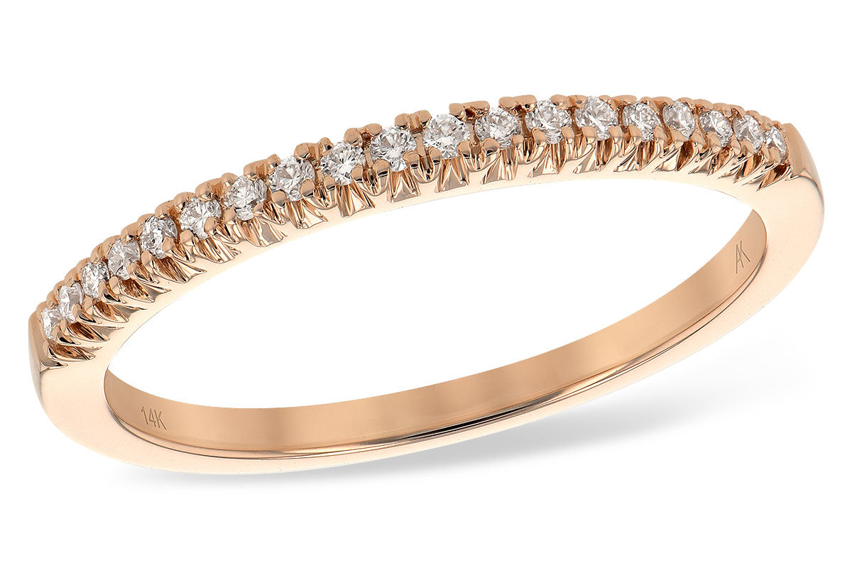 Allison Kaufman Diamond Wedding Band in 14K Rose Gold, 0.12 ctw (WR834-12)