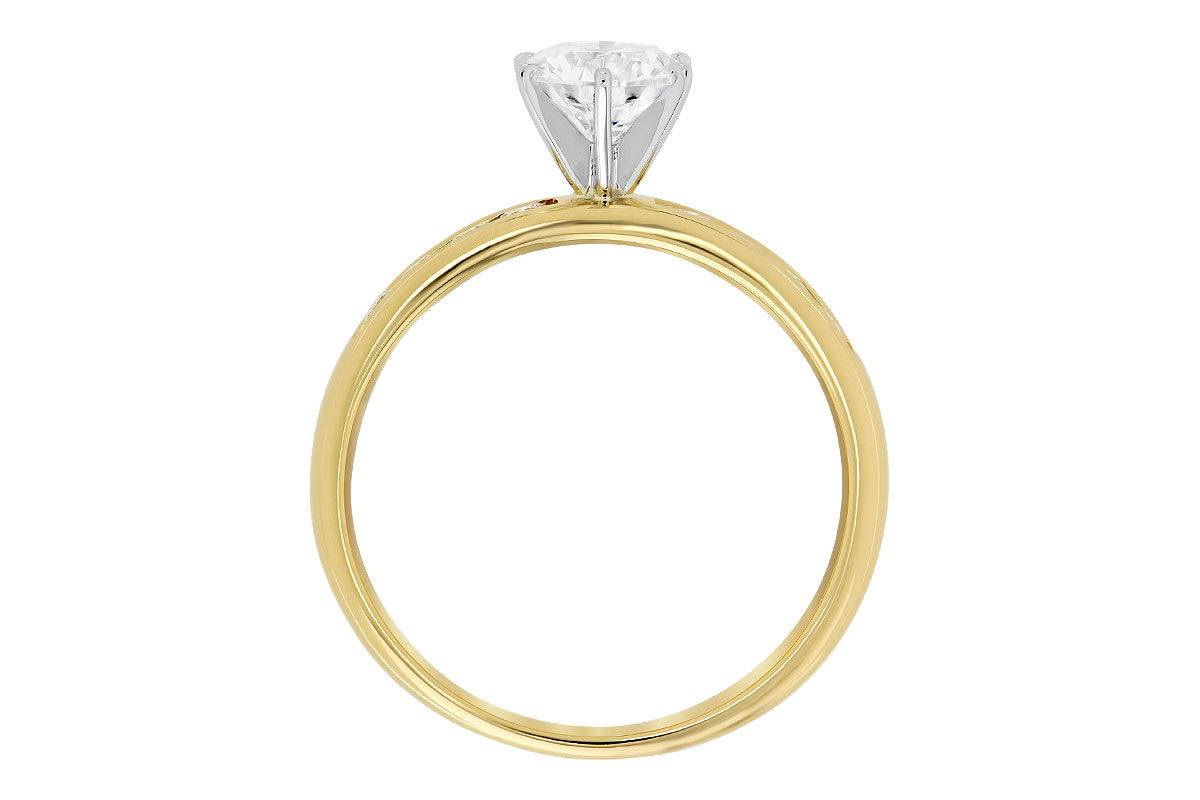 Allison Kaufman Diamond Engagement Ring Semi-Mount in 14K Yellow Gold, 0.20 ctw (LR111-20), alternate view