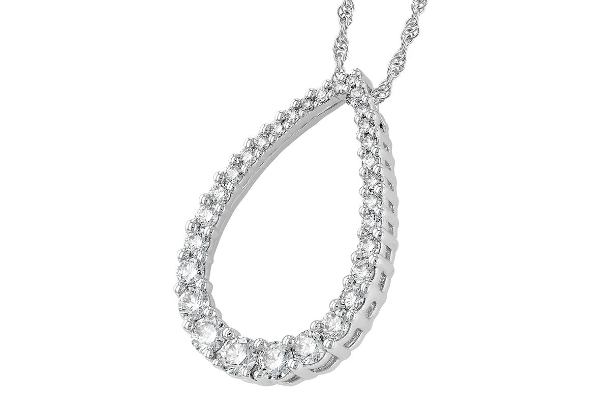 Allison Kaufman Diamond Necklace in 14K White Gold, 0.99 ctw, alternate view