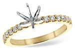 Allison Kaufman Diamond Engagement Ring Semi-Mount in 14K Yellow Gold, 0.25 ctw (L7691)