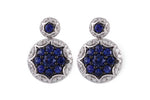 Allison Kaufman Sapphire & Diamond Earrings in 14K White Gold, 1.56 ctw