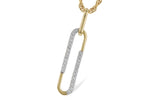 Allison Kaufman Diamond Necklace in 14K Yellow & White Gold, 0.14 ctw (N8459)