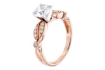 Allison Kaufman Diamond Engagement Ring Semi-Mount in 14K Rose Gold, 0.16 ctw (L7758), alternate view