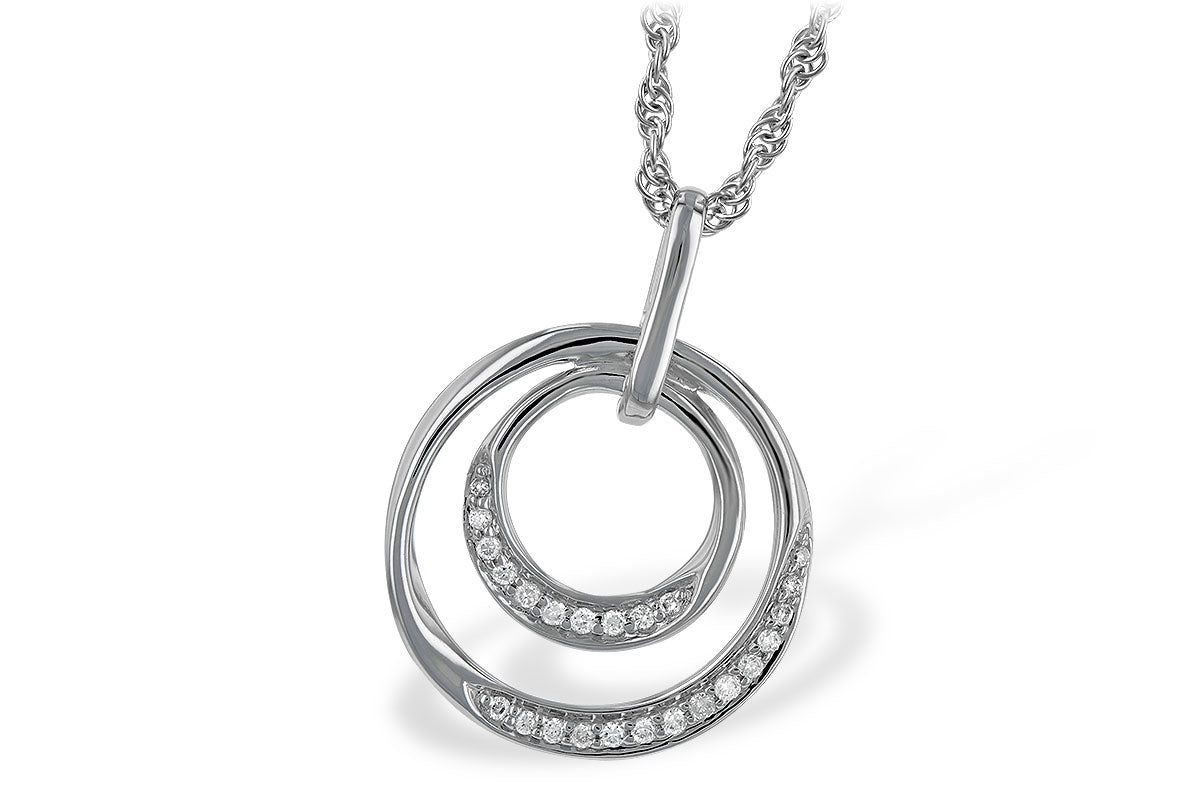 Allison Kaufman Diamond Necklace in 14K White Gold, 0.11 ctw (N8040)
