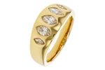 Allison Kaufman Fancy-Cut Diamond Wedding Band in 14K Yellow Gold, 0.95 ctw, alternate view