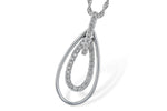 Allison Kaufman Diamond Necklace in 14K White Gold, 0.24 ctw (N7364)