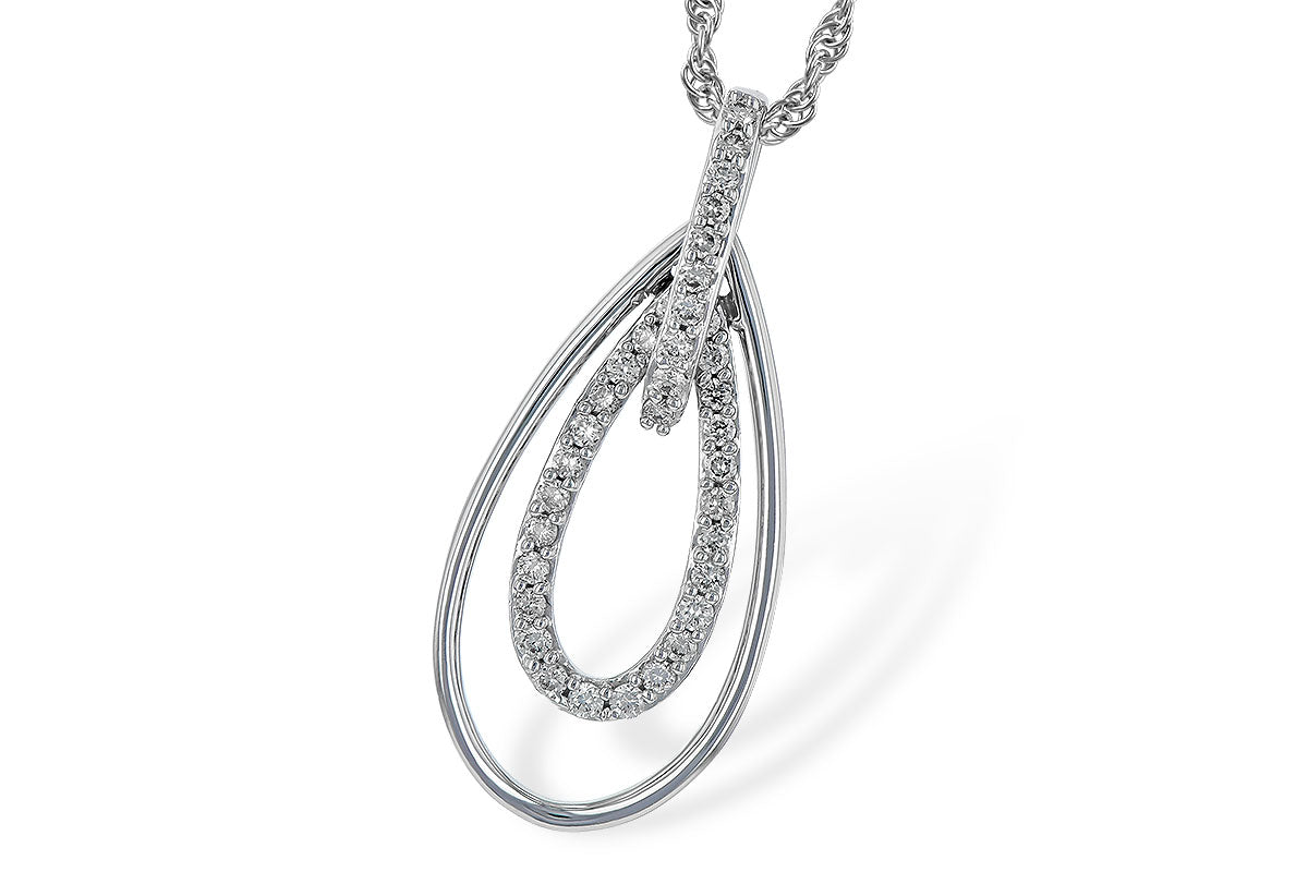 Allison Kaufman Diamond Necklace in 14K White Gold, 0.24 ctw (N7364)