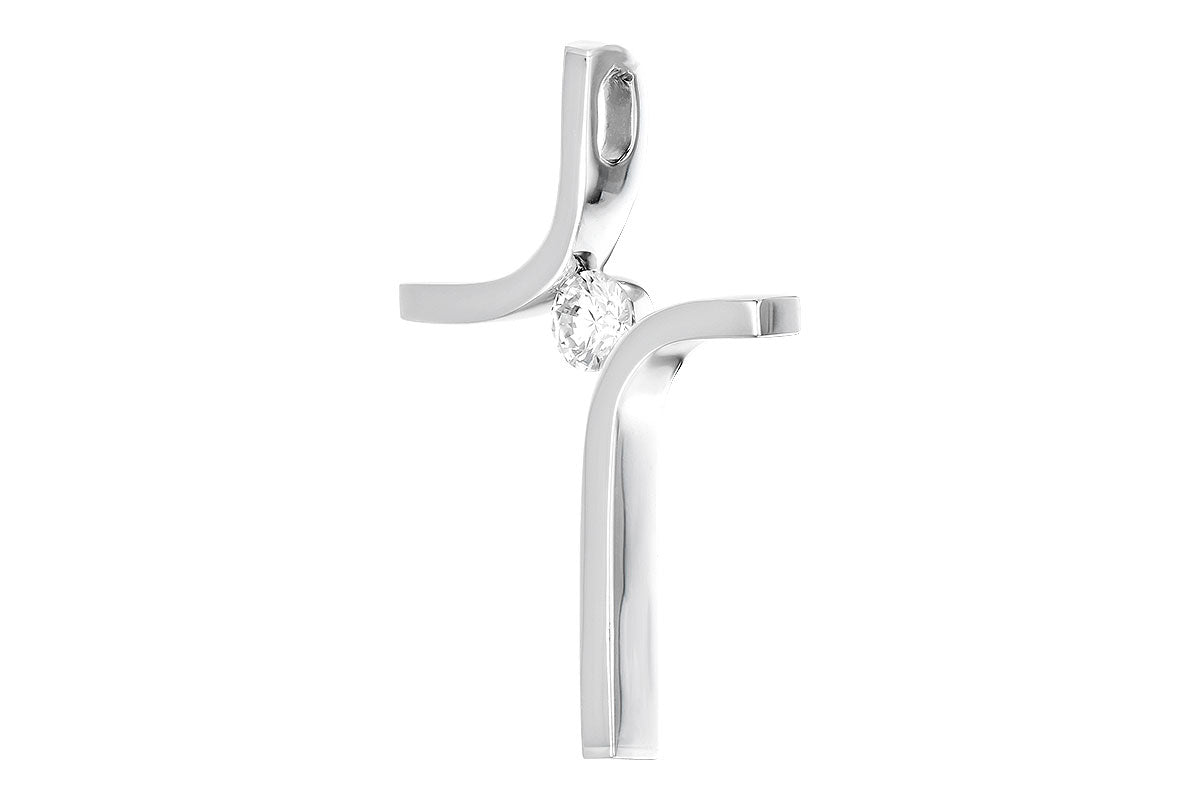 Allison Kaufman Diamond Pendant in 14K White Gold, 0.12 ctw (P6430), alternate view