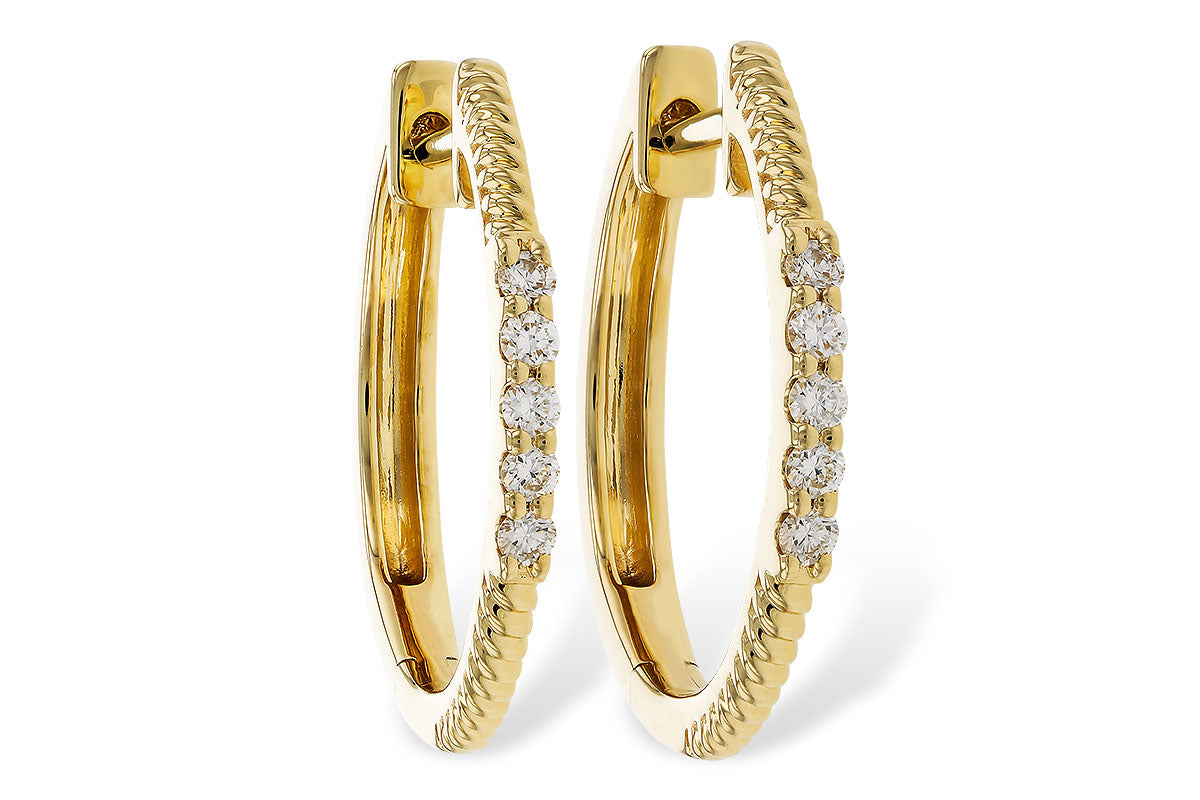 Allison Kaufman Diamond Earrings in 14K Yellow Gold, 0.11 ctw