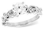 Allison Kaufman Diamond Engagement Ring Semi-Mount in 14K White Gold, 0.14 ctw (L7757)