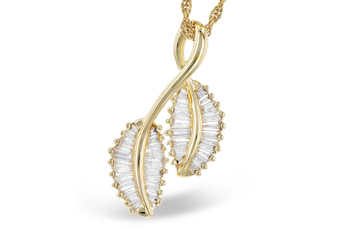 Allison Kaufman Baguette Diamond Necklace in 14K Yellow Gold, 0.48 ctw