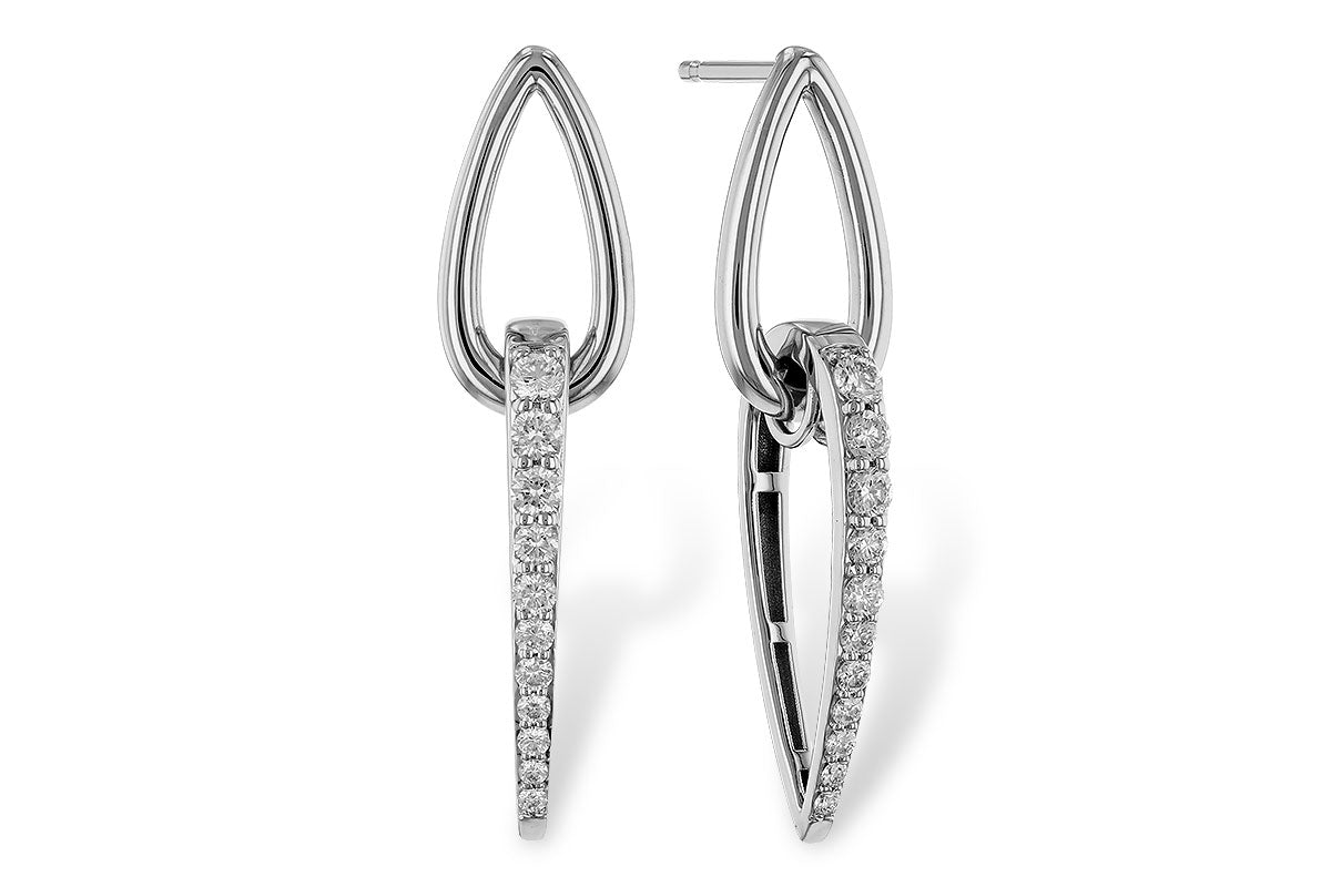 Allison Kaufman Diamond Earrings in 14K White Gold, 0.75 ctw