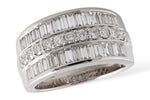 Allison Kaufman Baguette Diamond Wedding Band in 14K White Gold, 1.59 ctw