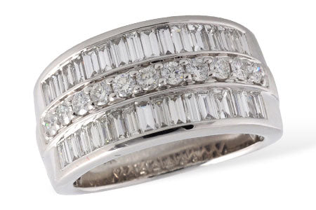 Allison Kaufman Baguette Diamond Wedding Band in 14K White Gold, 1.59 ctw