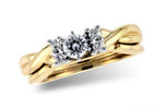 Allison Kaufman Diamond Bridal Set in 14K Yellow Gold, 0.29 ctw