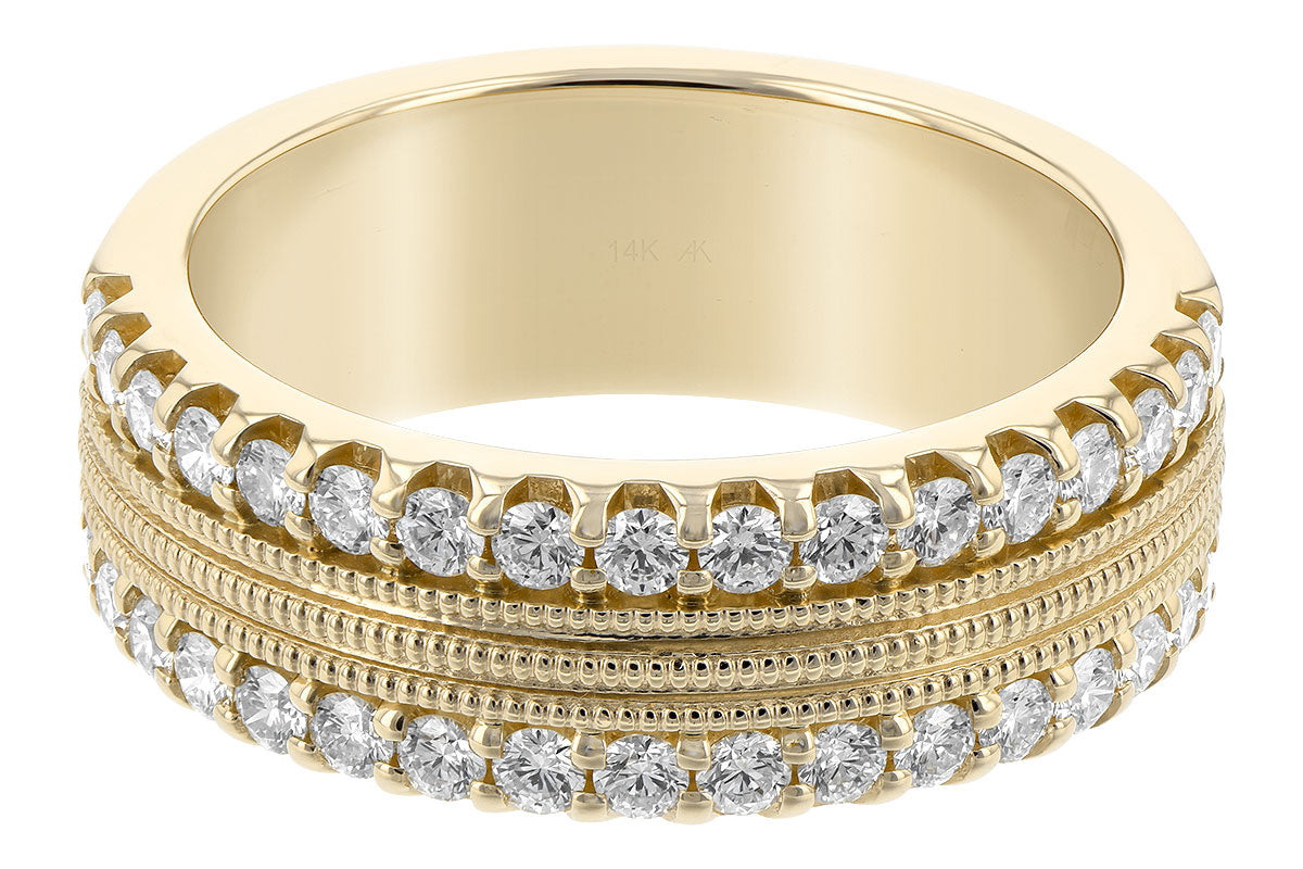 Allison Kaufman Diamond Wedding Band in 14K Yellow Gold, 0.68 ctw, alternate view