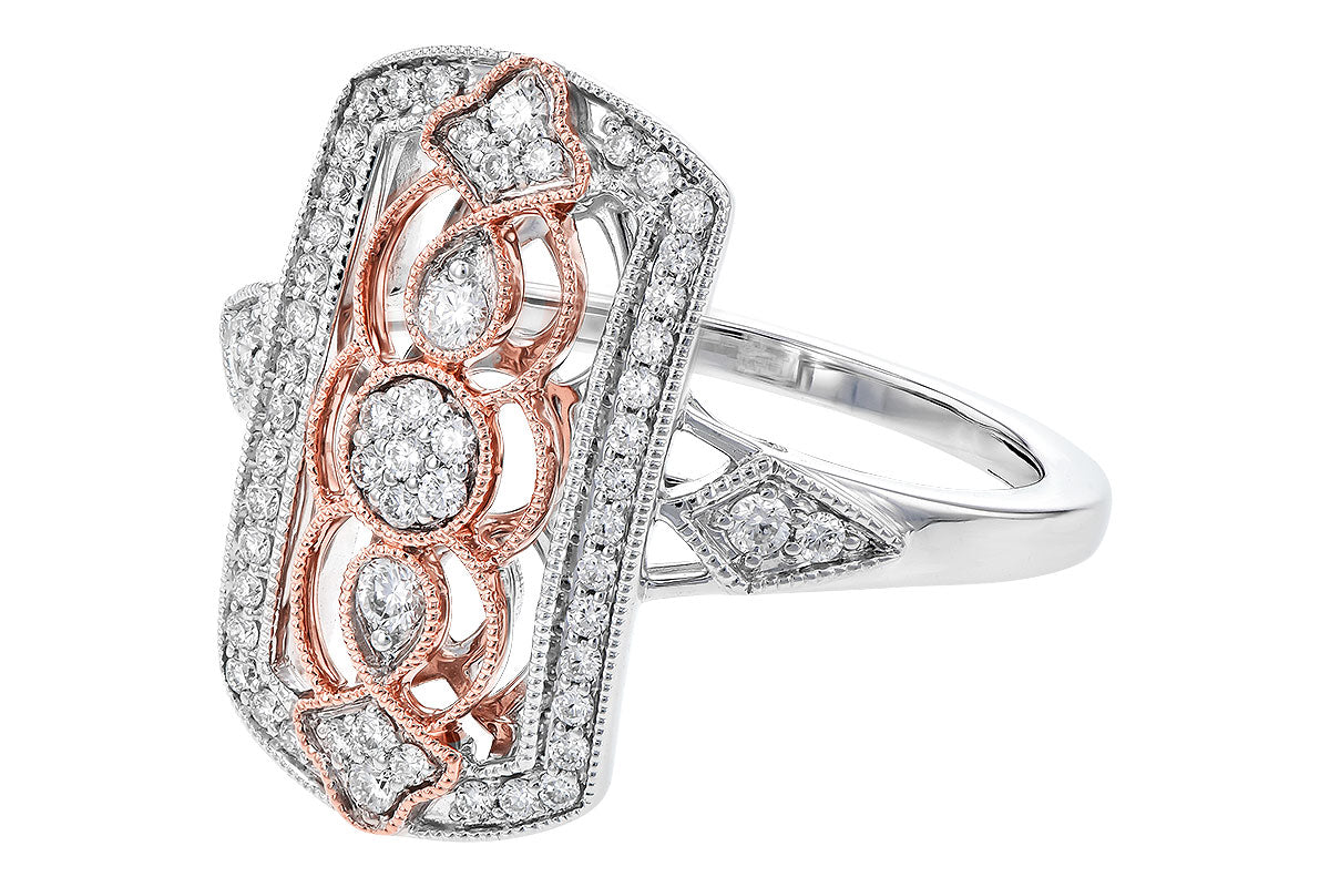 Allison Kaufman Diamond Ring in 14K Rose & White Gold, 0.31 ctw, alternate view