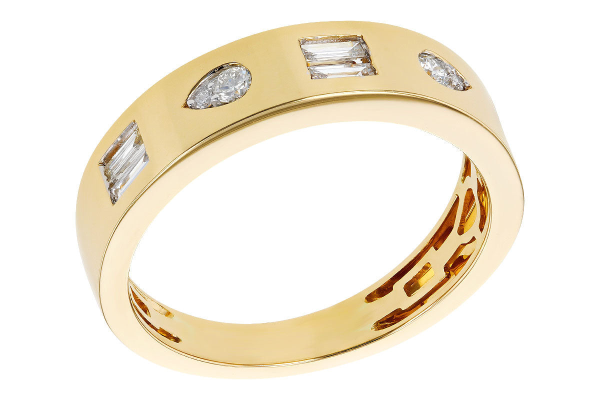 Allison Kaufman Diamond Wedding Band in 14K Yellow Gold, 0.25 ctw (W2508), alternate view