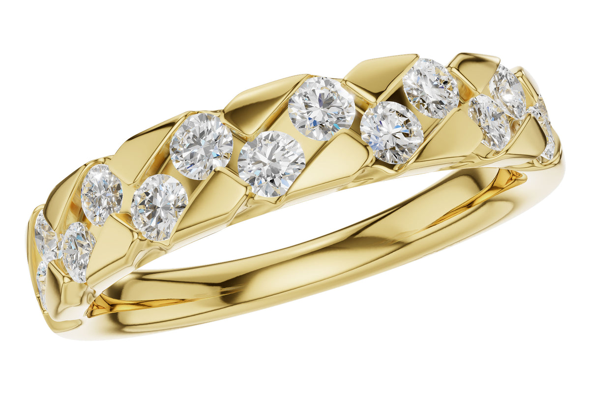 Allison Kaufman Diamond Wedding Band in 14K Yellow Gold, 0.66 ctw