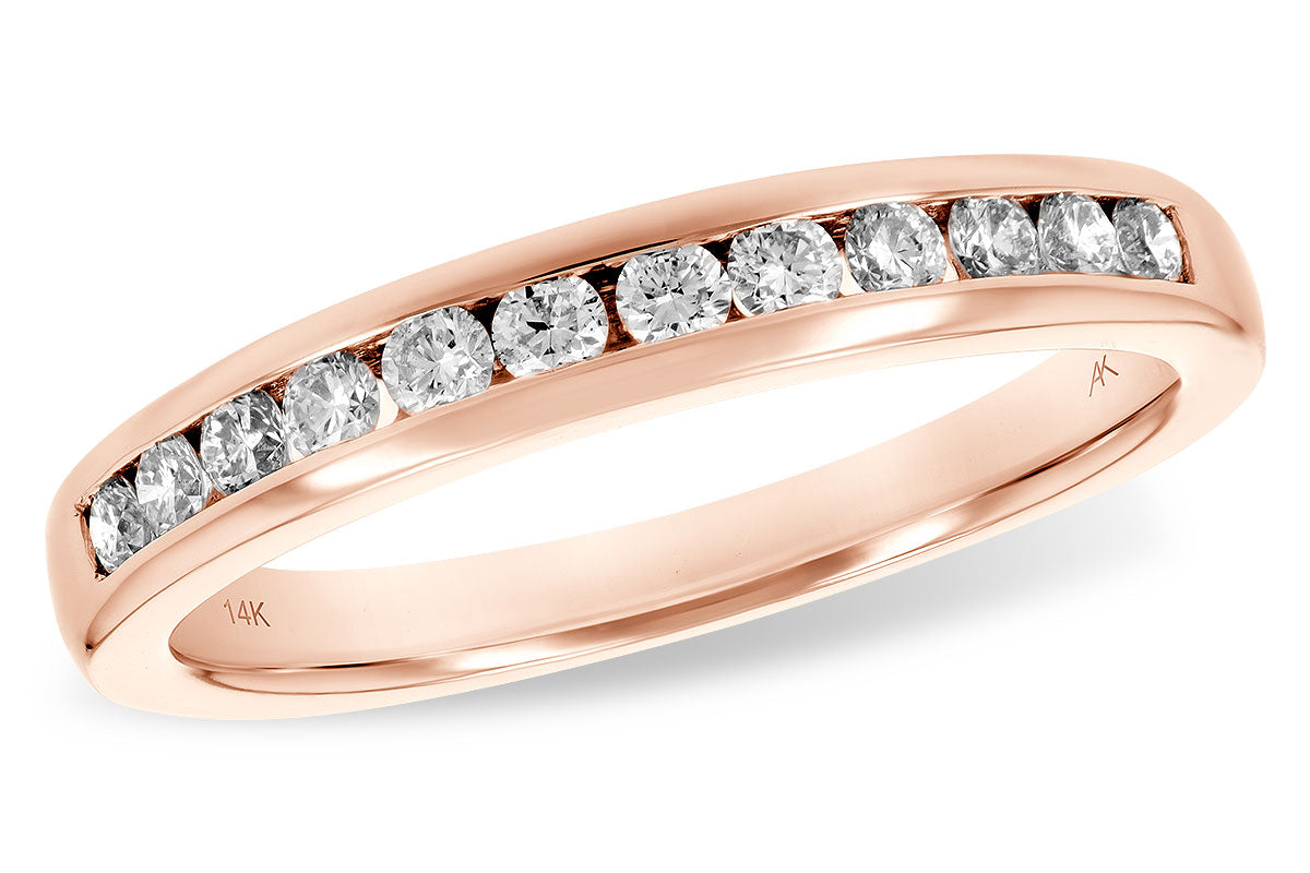 Allison Kaufman Diamond Wedding Band in 14K Rose Gold, 0.33 ctw (WR828-33)